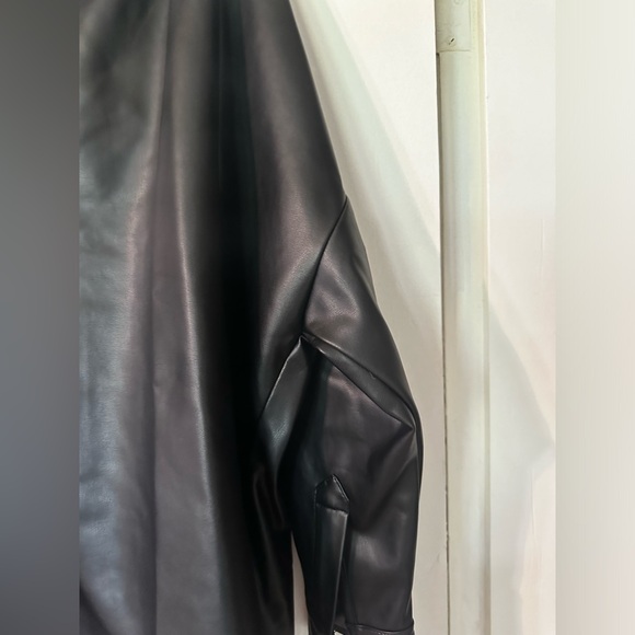 French Connection Faux Leather Long Sleeve Top - Picture 10 of 16